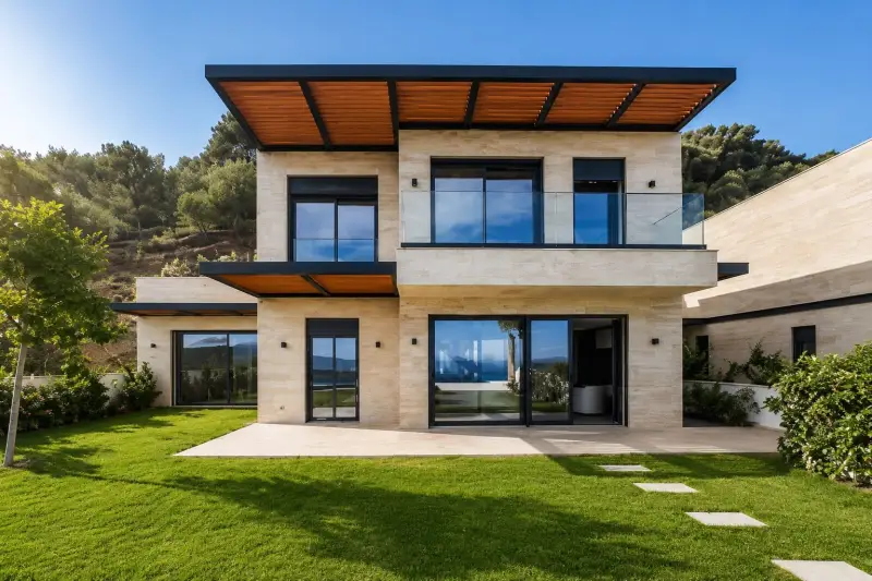Türkbükü Hebil Koyu’nda Panoramik Deniz ve Ada Manzaralı Modern Villa